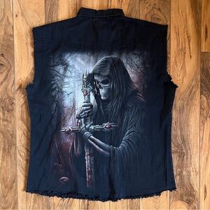 Spiral Direct Soul Searcher Sleeveless Denim Worker Shirt